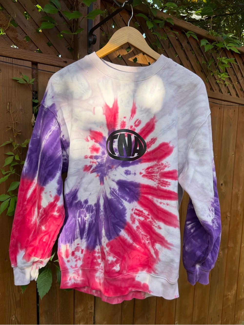 TNA CozyAF Plush Fleece Jacket in Pale Pink & White